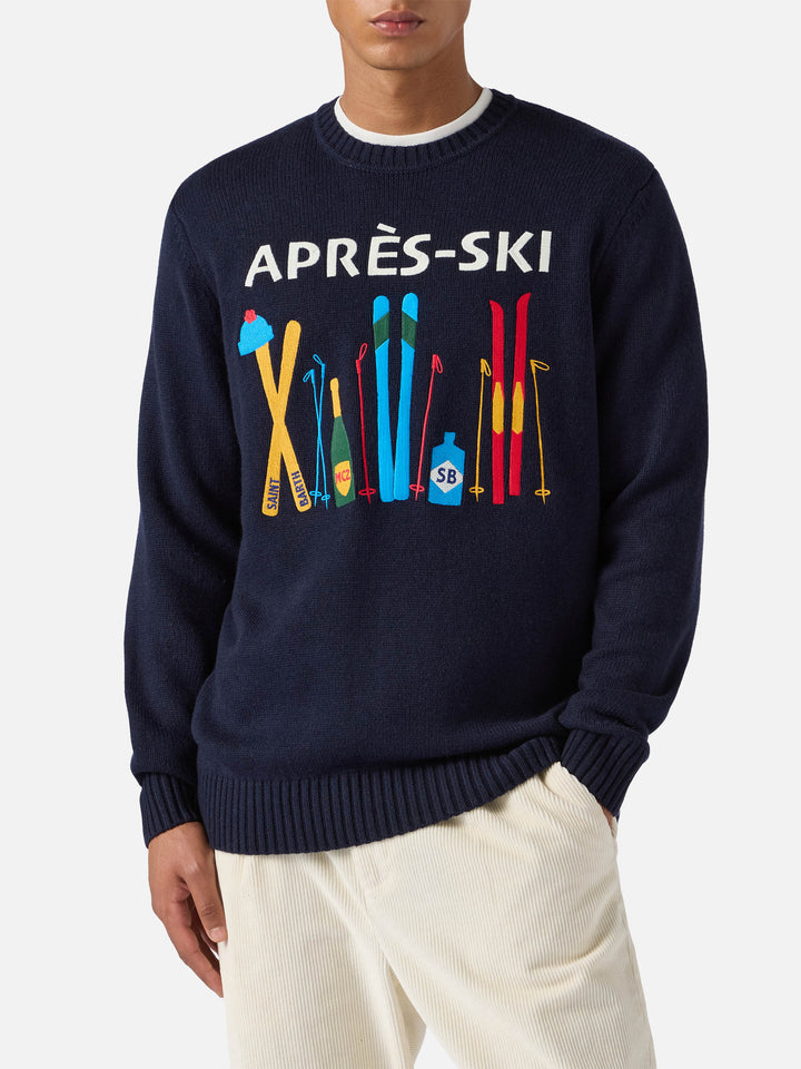 Maglione Bombardino Light blu con jacquard Après Ski