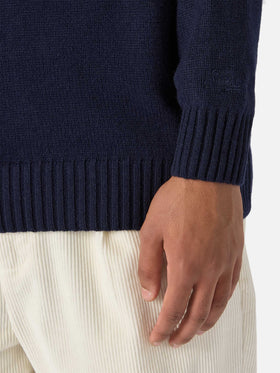 Hellblauer Bombardino Light Pullover mit Après-Ski-Jacquardmuster