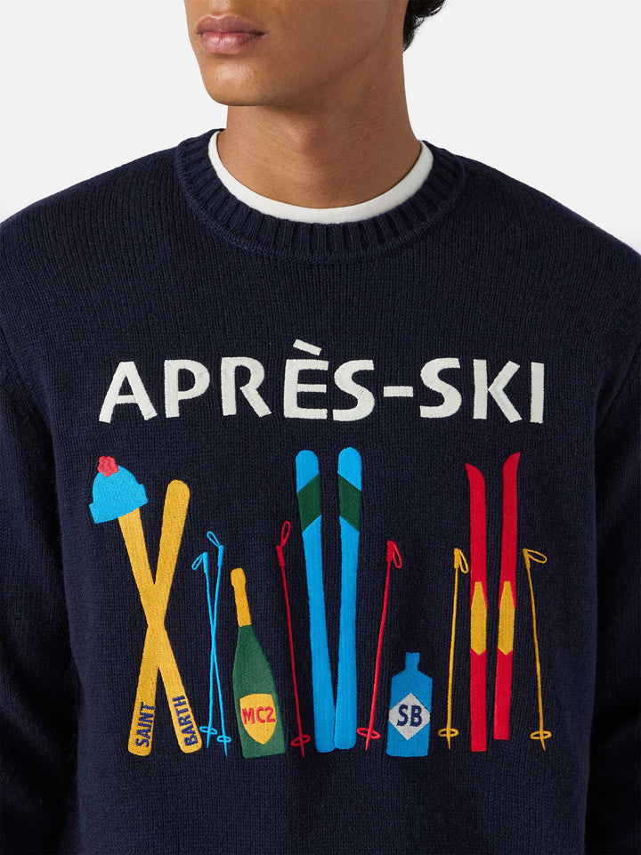 Maglione Bombardino Light blu con jacquard Après Ski