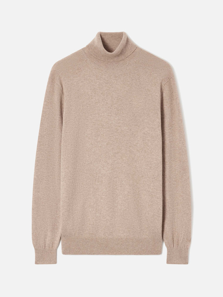 Col montant Bond en cachemire camel 