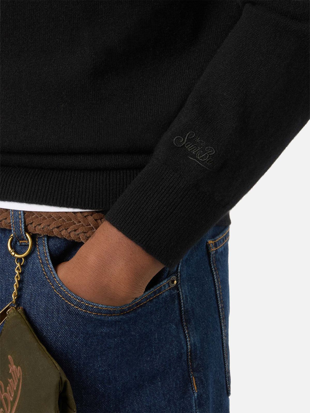 Black Bond cashmere turtleneck