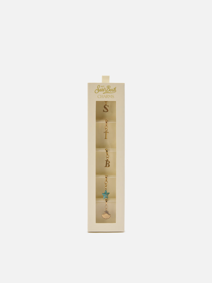 Set di charms per bikini Tropical con pendenti a tema tropicale