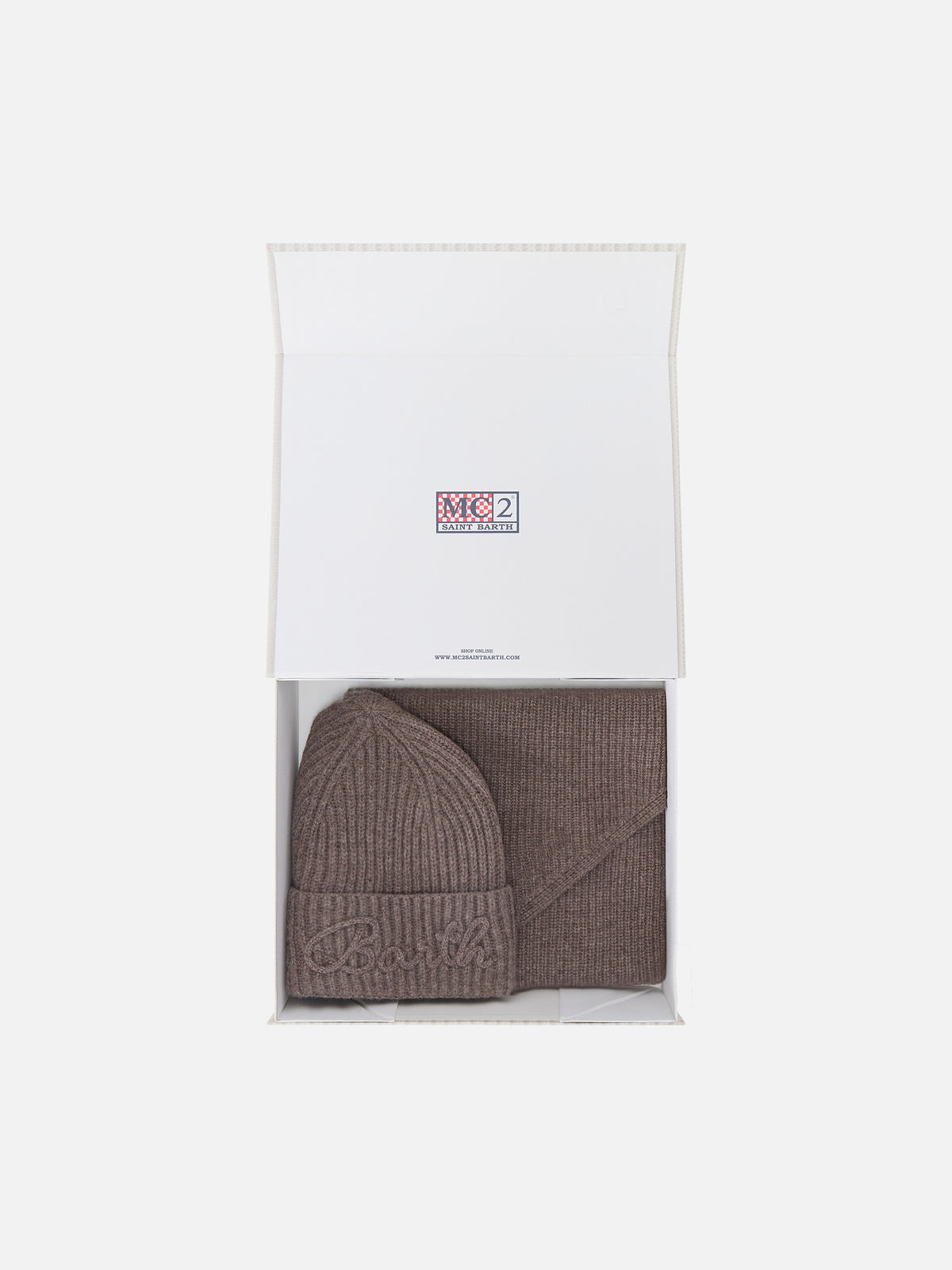Conjunto de gorro de lana Nut y bufanda con capucha 