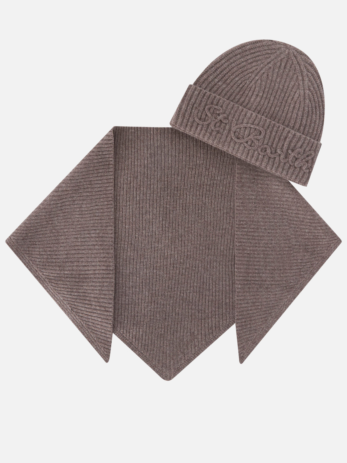 Conjunto de gorro de lana Nut y bufanda con capucha 