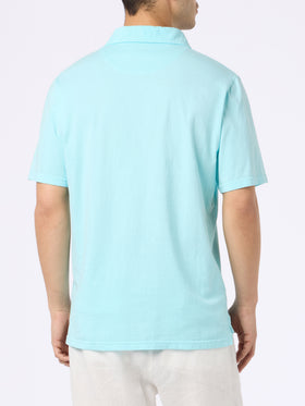 Man water green cotton jersey polo shirt Brighton - MC2 Saint Barth