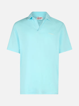 Man water green cotton jersey polo shirt Brighton - MC2 Saint Barth