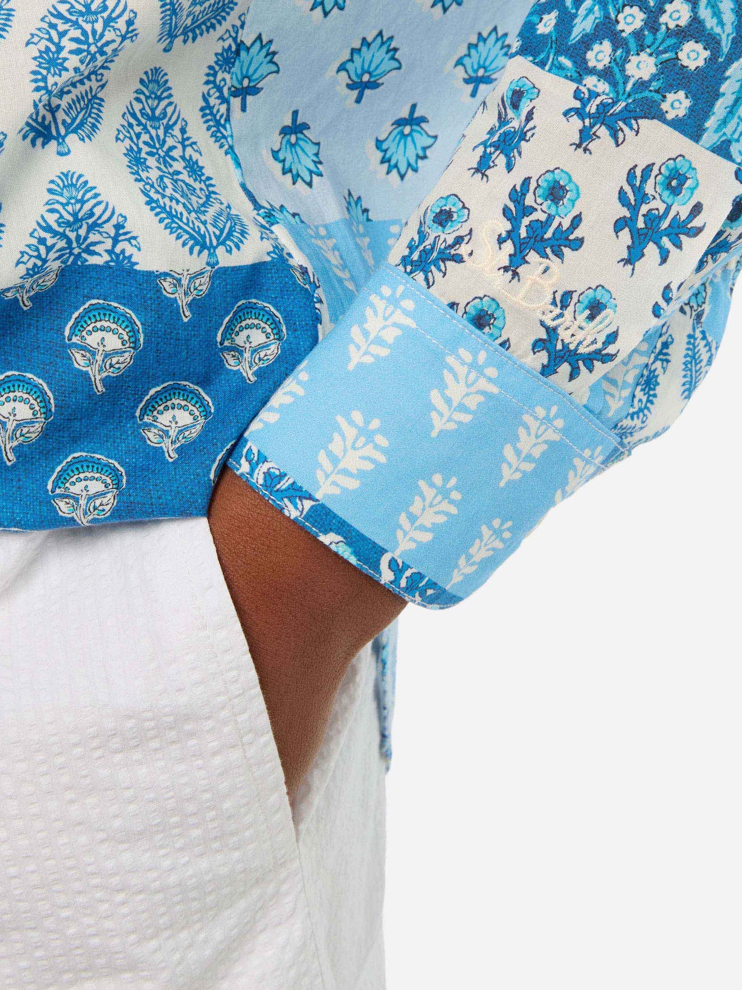 Baumwollhemd Brigitte mit Blumenprint