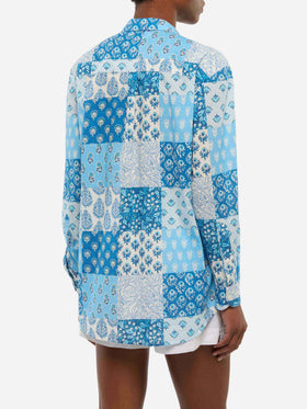 Baumwollhemd Brigitte mit Blumenprint