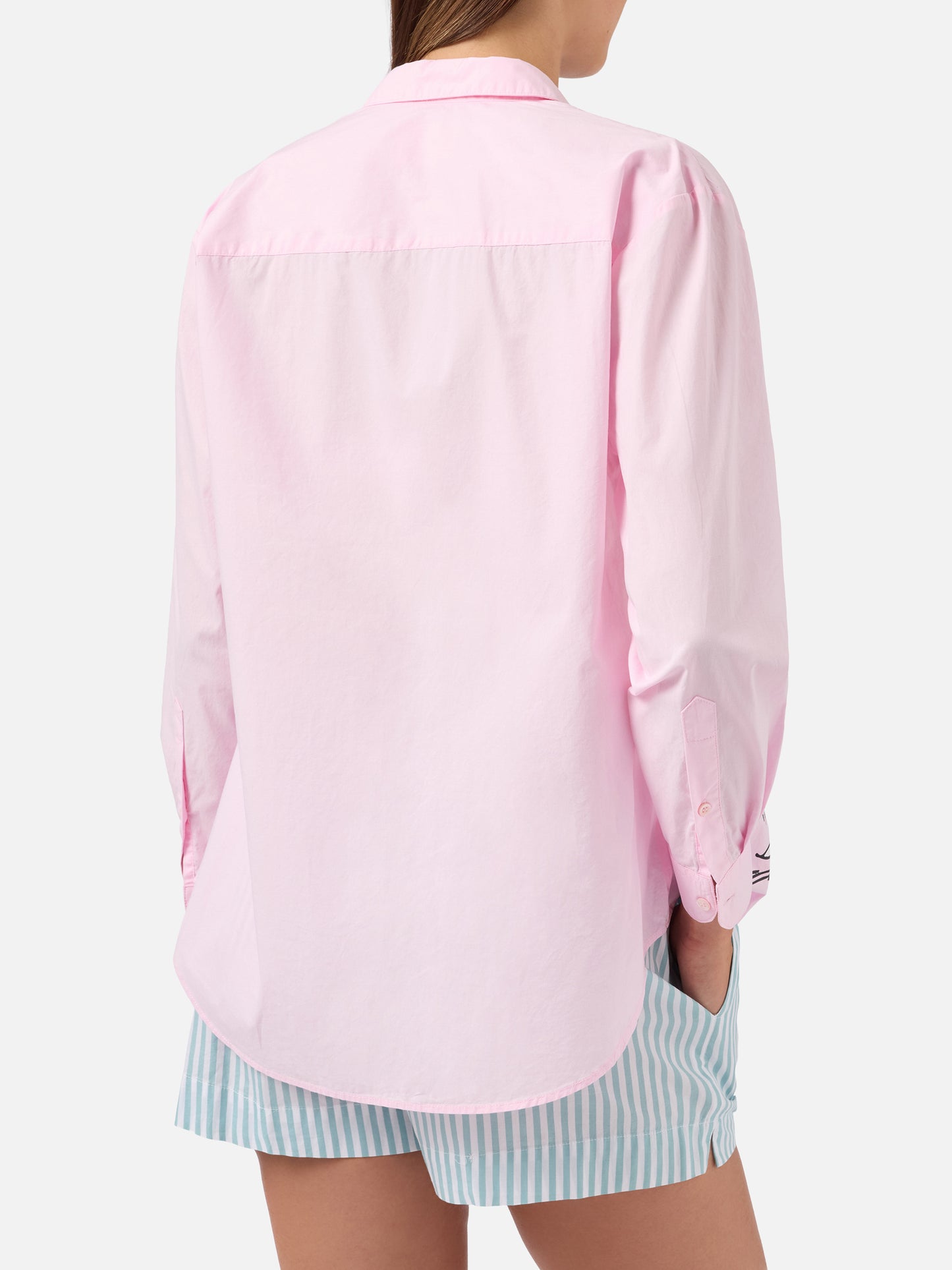 Rosa Brigitte-Hemd mit Snoopy- und Lucy-Print | Special Edition 