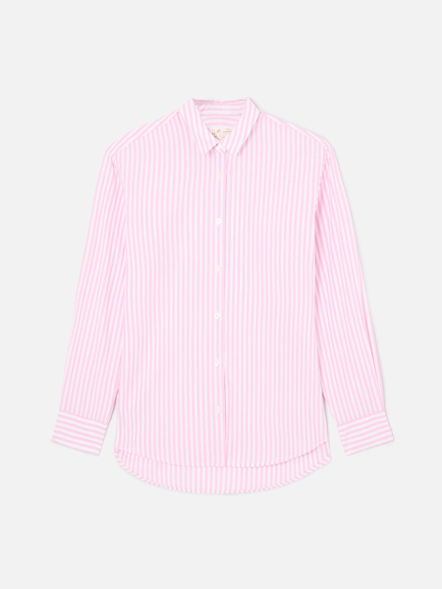 Camicia Brigitte a righe rosa con stampa Snoopy | Special Edition