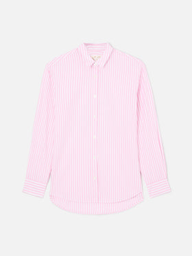 Camicia Brigitte a righe rosa con stampa Snoopy | Special Edition