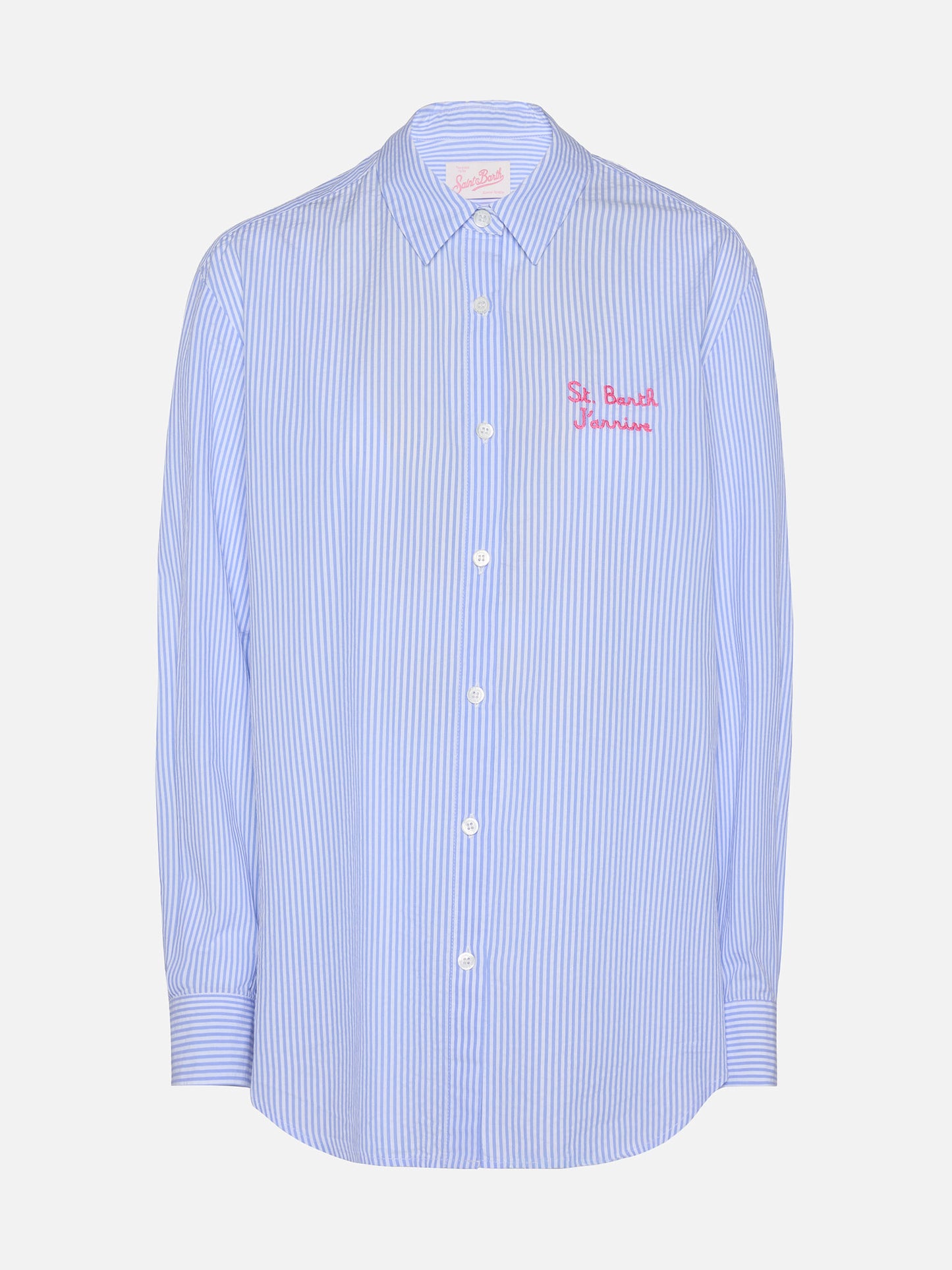 Brigitte gestreiftes Seersucker-Hemd mit Snoopy-Print