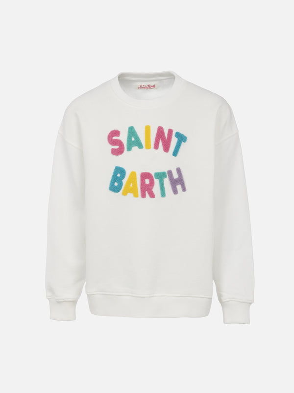 Mädchen-Sweatshirt Briony mit mehrfarbigem Saint Barth Frottee-Patch