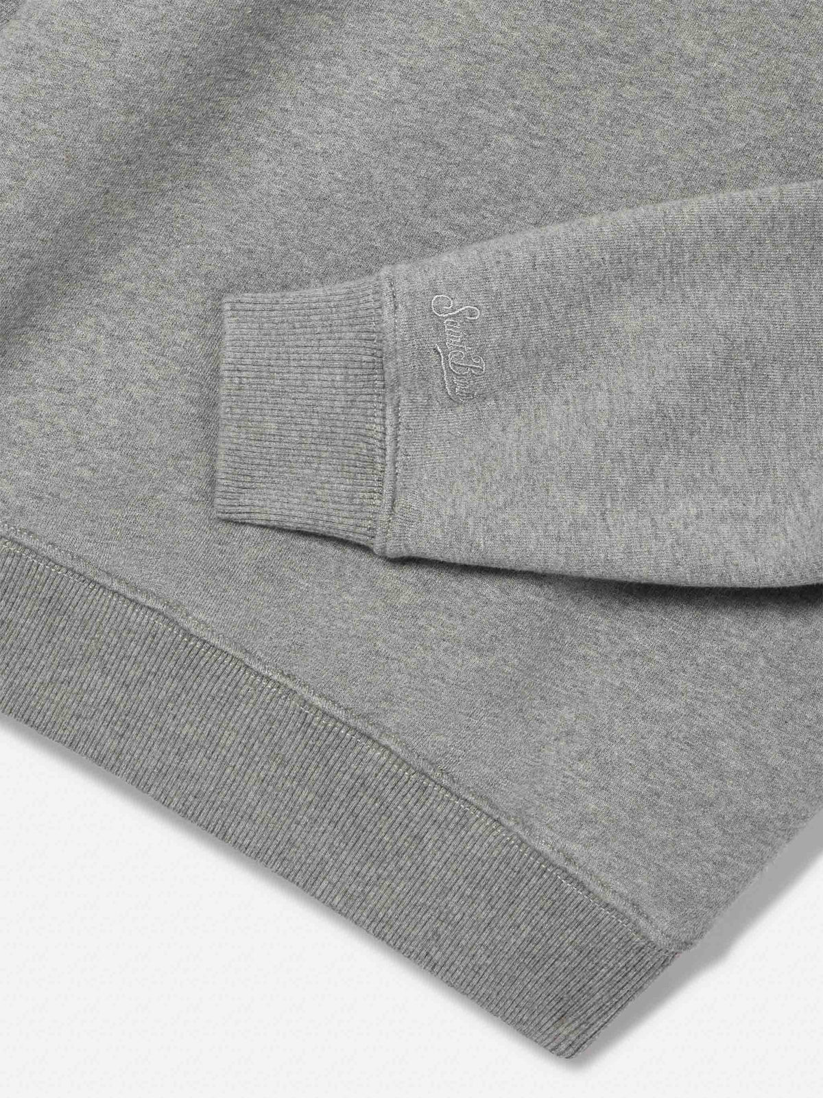 Sweat-shirt gris en mélange de coton avec imprimé flock Birichina Briony 