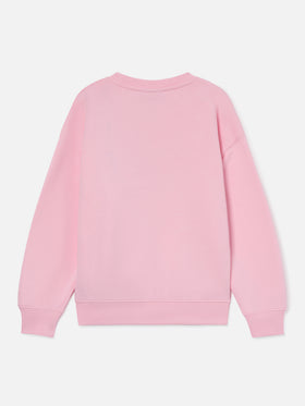 Sweat-shirt rose en mélange de coton Briony avec broderie My Mom Is My Stylist 