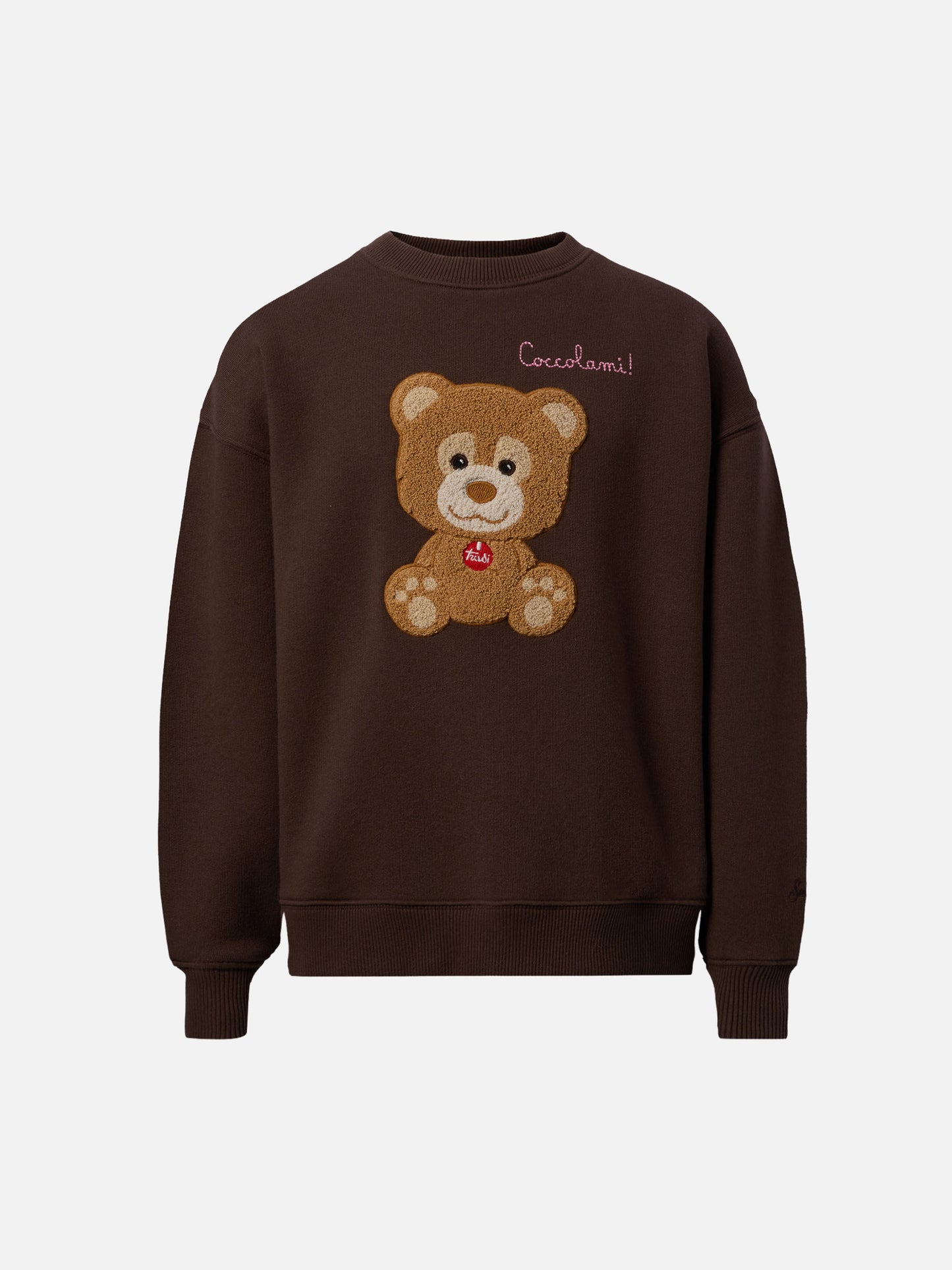 Briony crewneck sweatshirt with Trudi bear terry patch | TRUDI SPECIAL EDITION