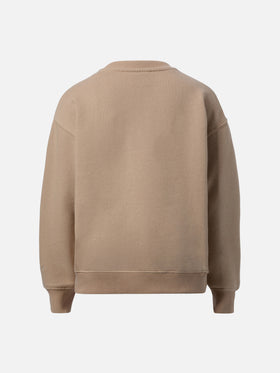 Briony-Sweatshirt mit Rundhalsausschnitt, Welpenprint und Stickerei