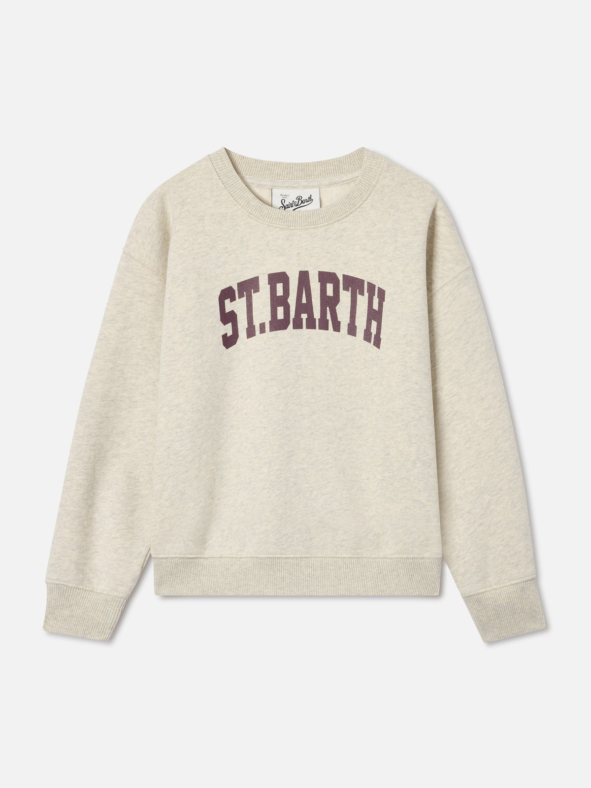 Grey Briony cotton blend sweatshirt with St. Barth print