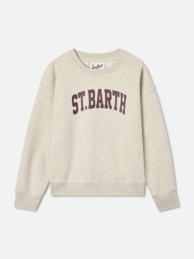 Grey Briony cotton blend sweatshirt with St. Barth print