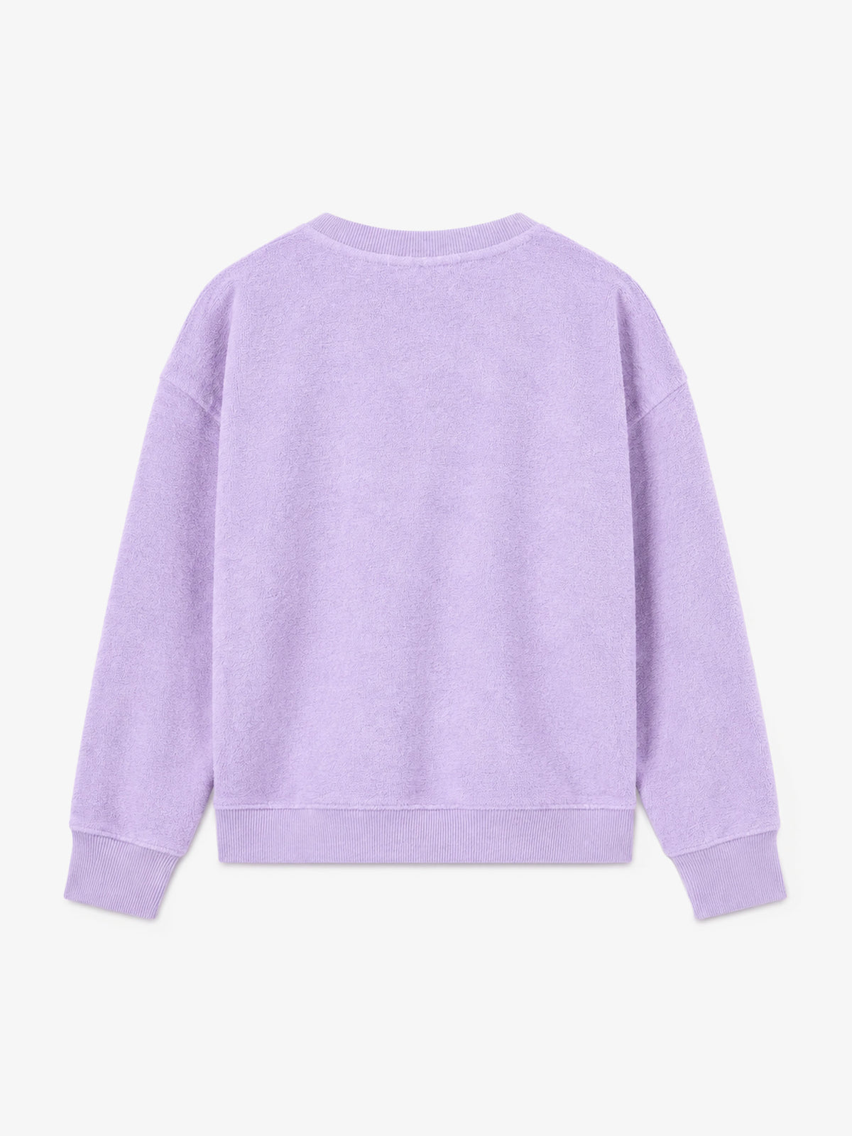 Sweat-shirt en éponge lilas pour fille Briony avec logo Saint Barth 