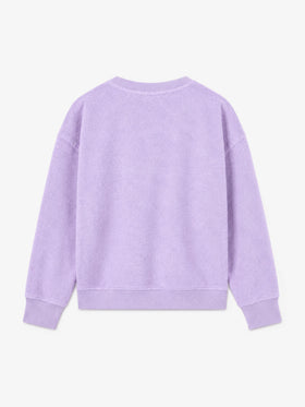 Sweat-shirt en éponge lilas pour fille Briony avec logo Saint Barth 