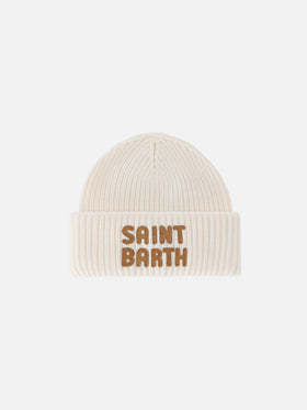 Off white Berry beanie with logo patch