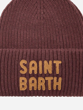 Berretto Berry marrone con patch logo