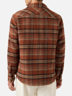 Overshirt Burton in brown Casentino with pockets