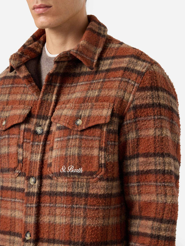 Burton Overshirt in braunem Casentino mit Taschen