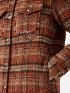 Overshirt Burton in brown Casentino with pockets