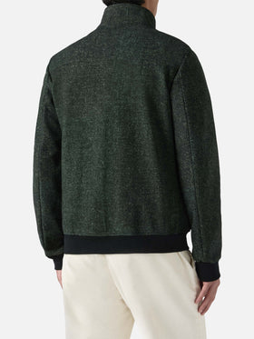 Thermo jacket Byron with melange grey wooly print