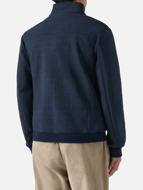 Giacca termica Byron con stampa spigata blu