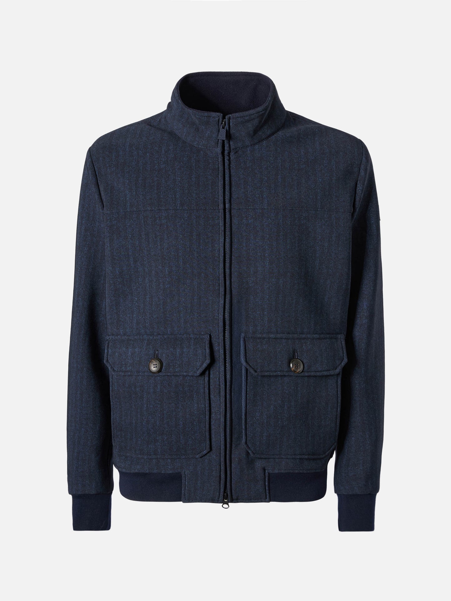 Giacca termica Byron con stampa spigata blu