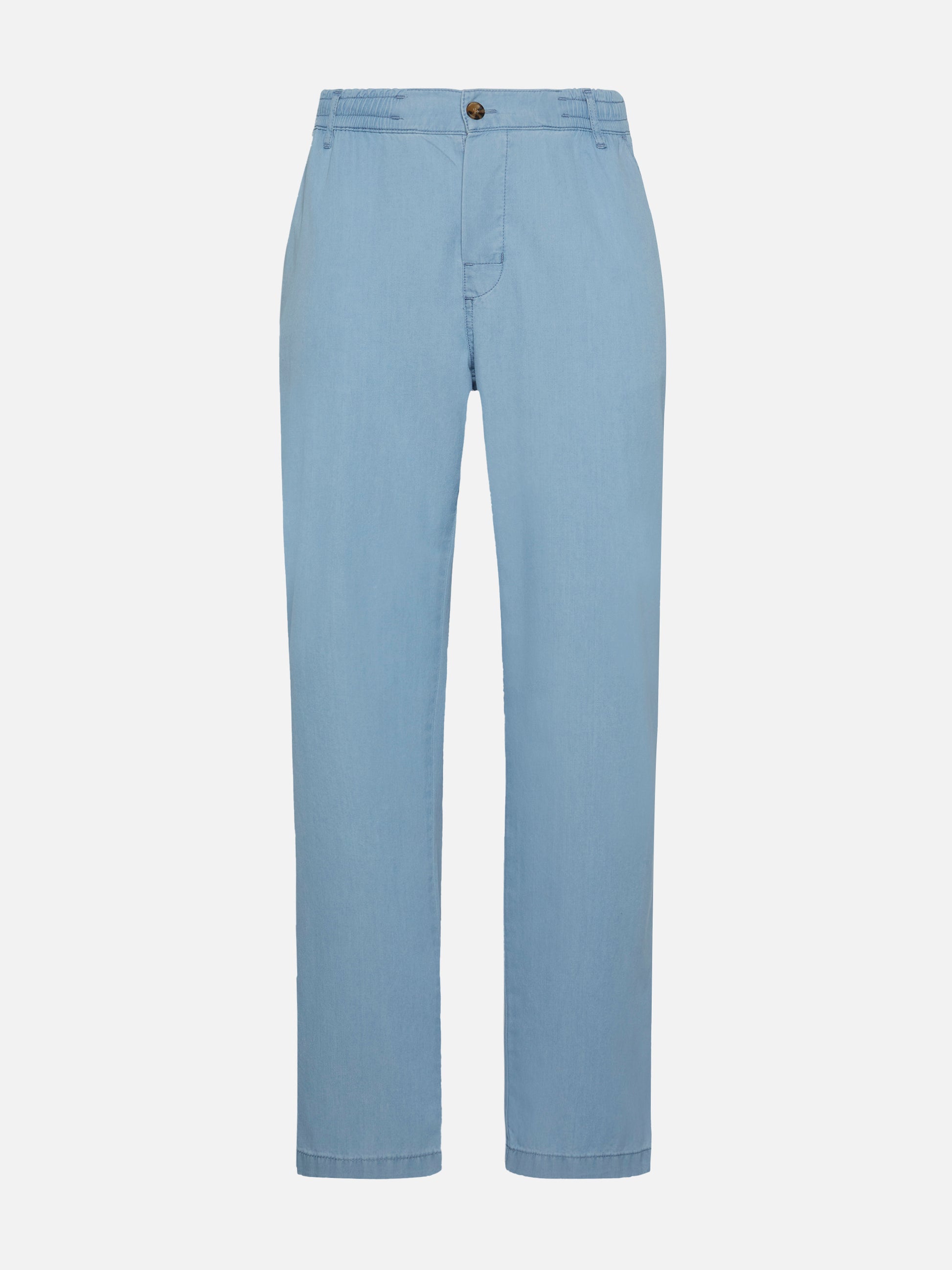 Calais denim blue chambray pants with drawstring - MC2 Saint Barth