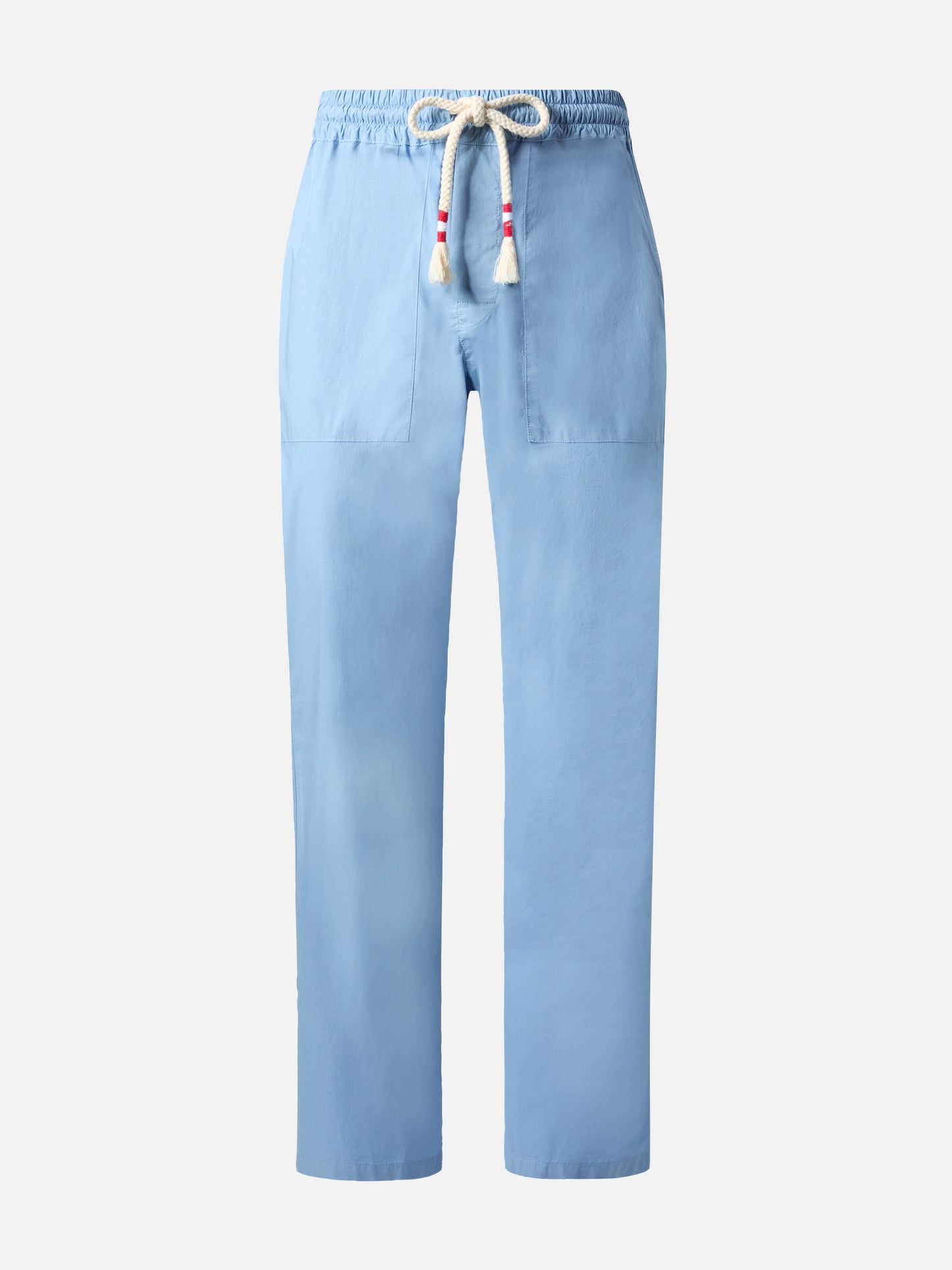 Calais dusty blue cotton pants with drawstring