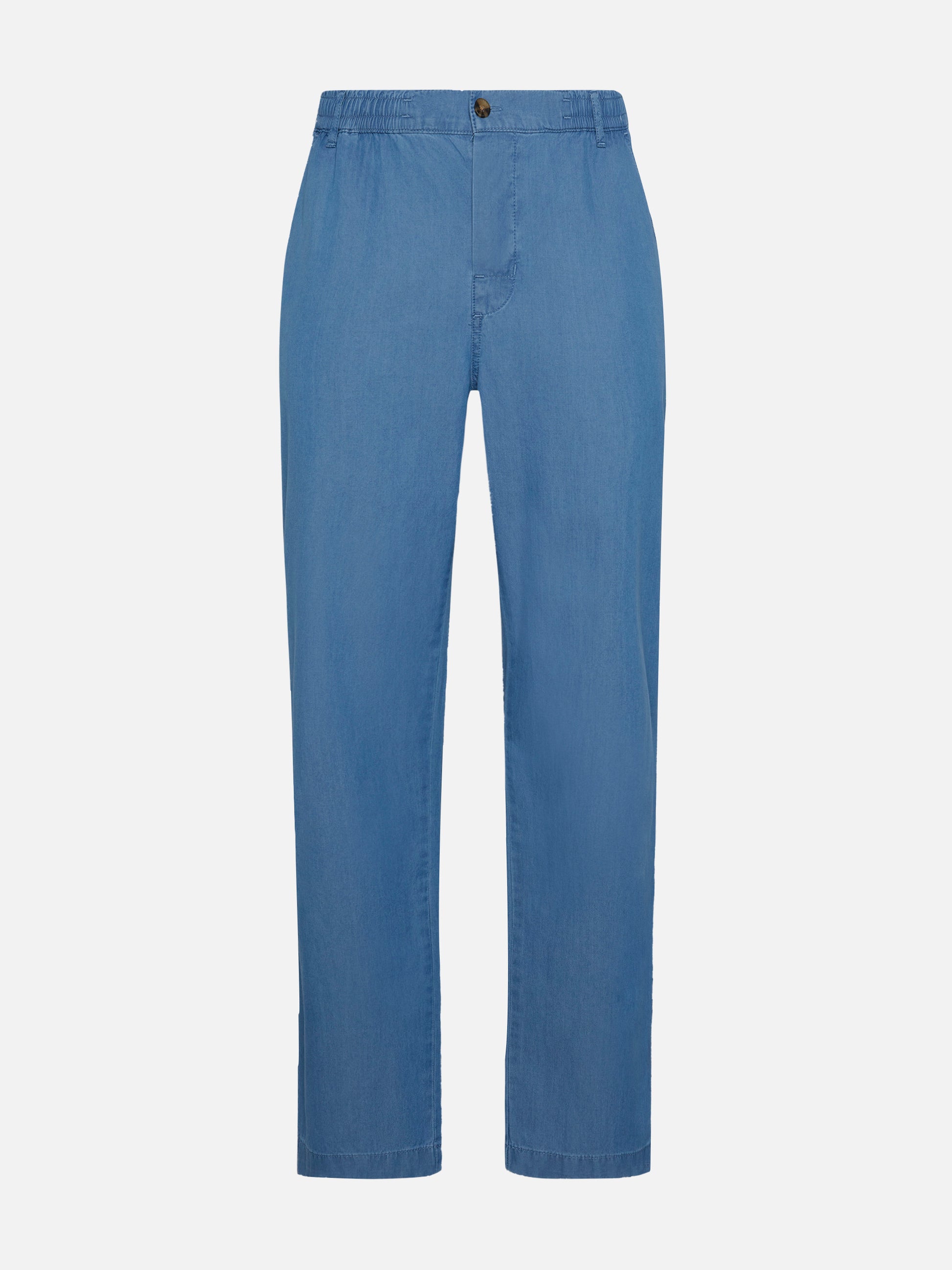 Calais denim blue chambray pants with drawstring - MC2 Saint Barth