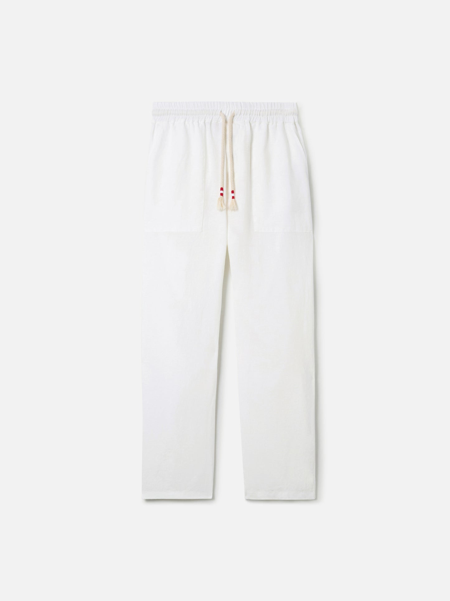 Pantalone Calais lungo bianco in puro lino