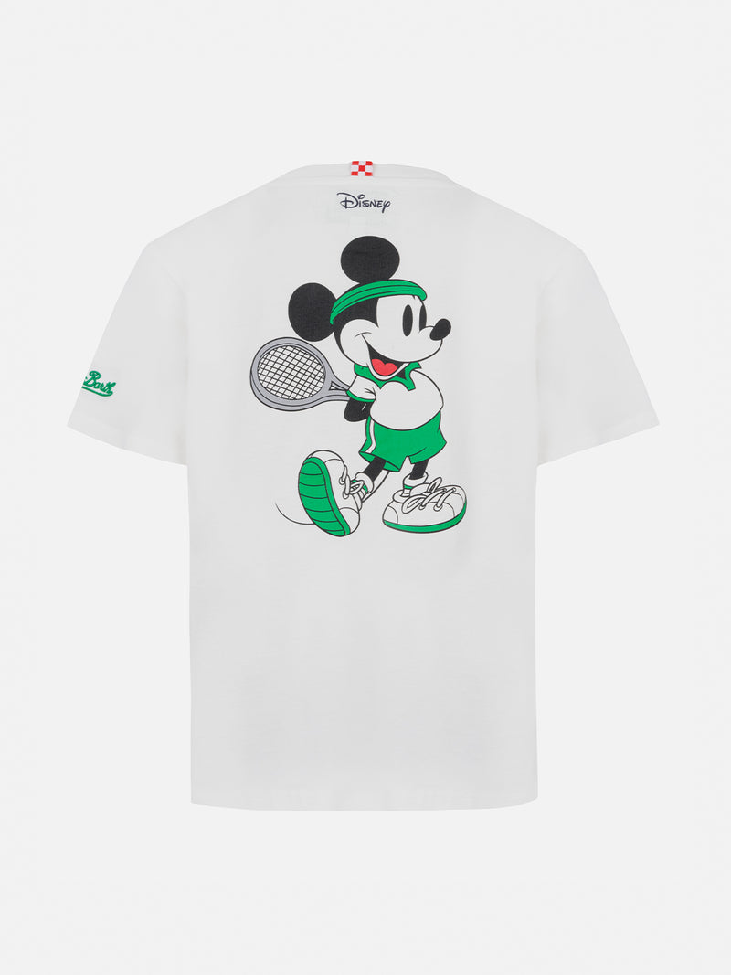 T-shirt in cotone pesante da bambino Cameron con stampa di Topolino sul retro e ricamo della squadra di tennis frontale| EDIZIONE SPECIALE DISNEY