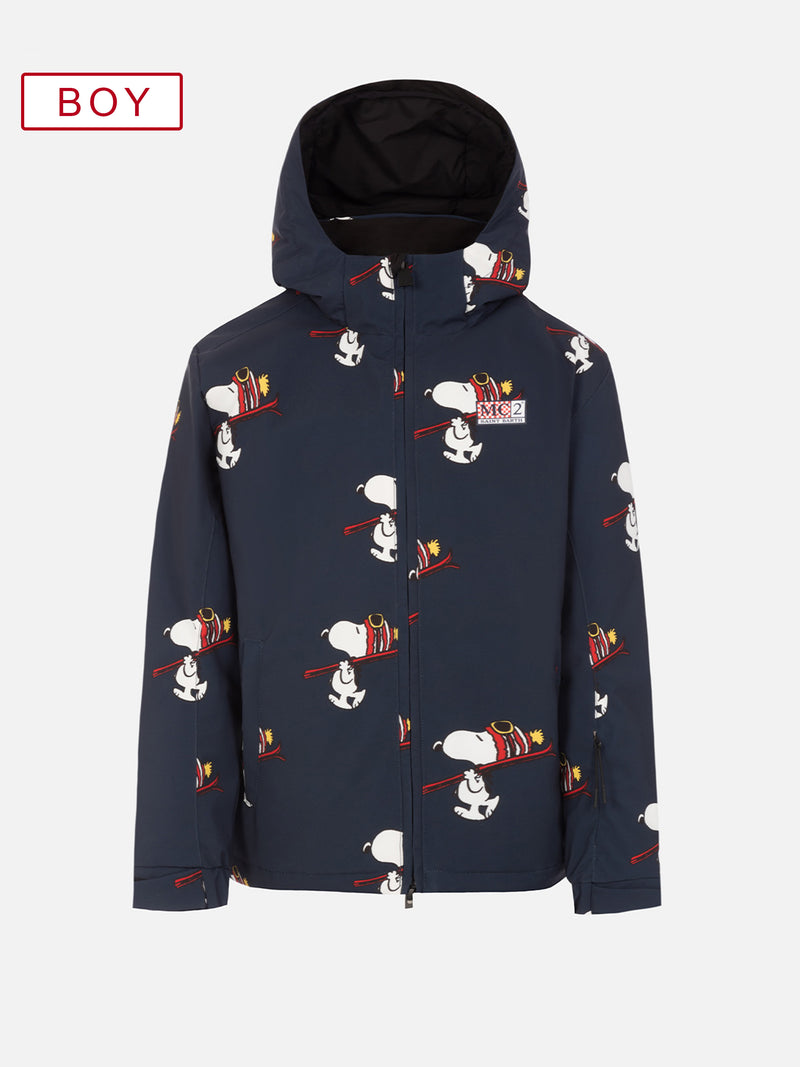 Blaue Jungenjacke Wildhorn mit Snoopy Ski Club-Aufdruck | SNOOPY PEANUTS SPECIAL EDITION