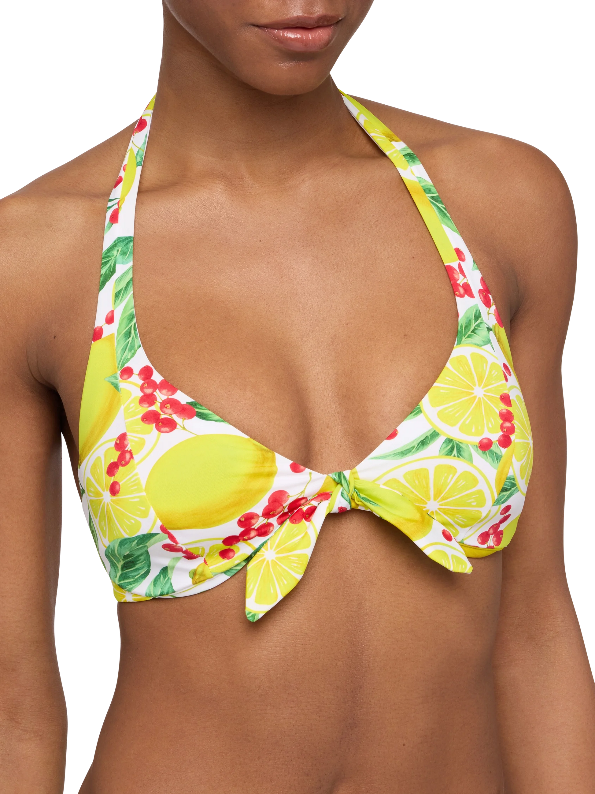 Bralette bikini Camille Yali with lemon print - MC2 Saint Barth
