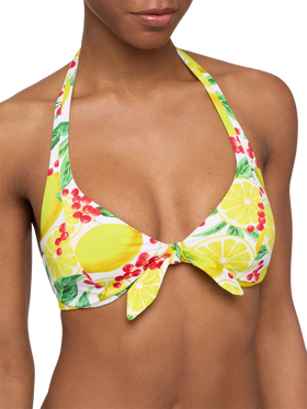 Bralette bikini Camille Yali with lemon print - MC2 Saint Barth
