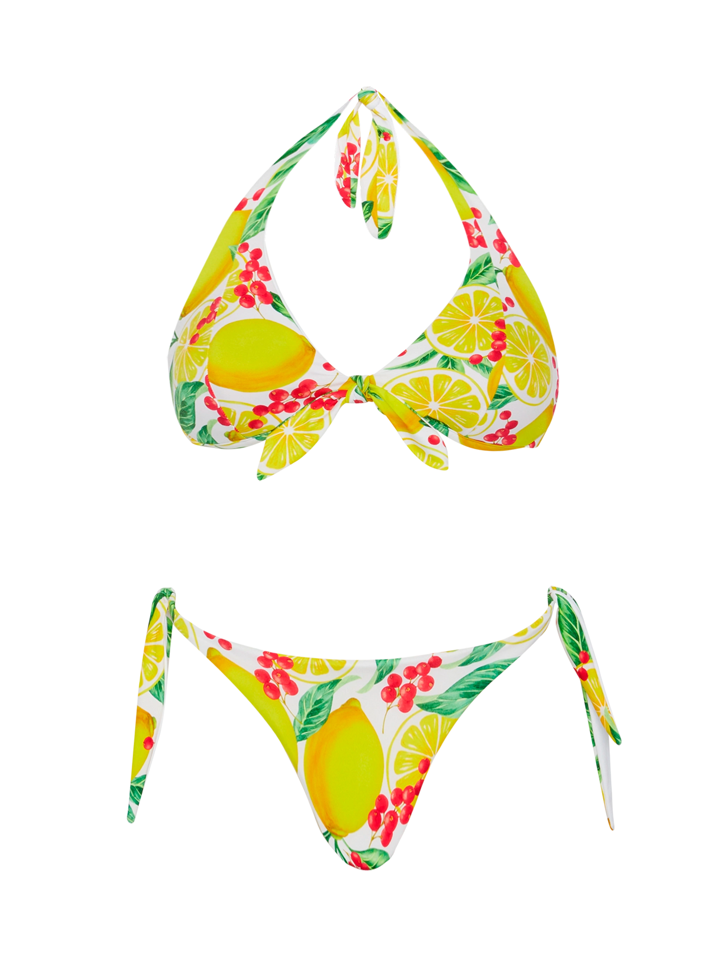 Bralette bikini Camille Yali with lemon print - MC2 Saint Barth