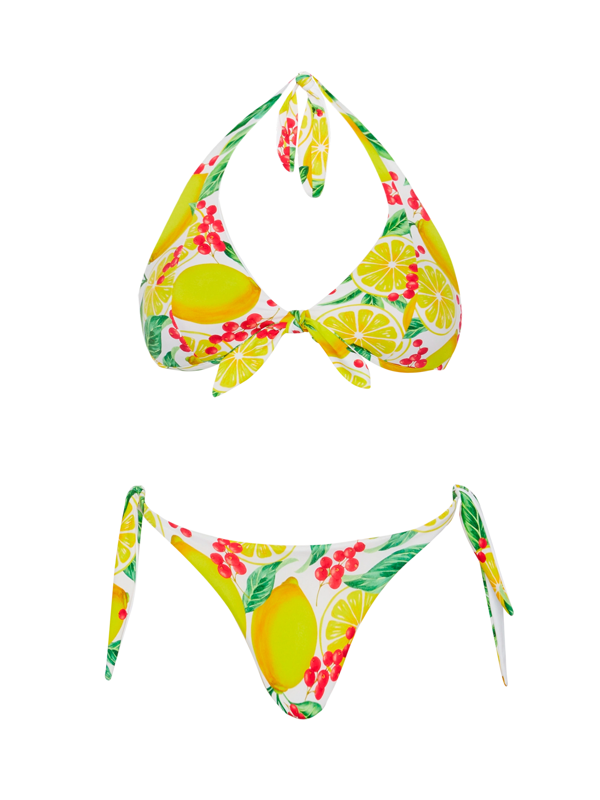 Bralette bikini Camille Yali with lemon print - MC2 Saint Barth