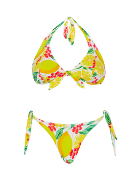 Bralette bikini Camille Yali with lemon print - MC2 Saint Barth