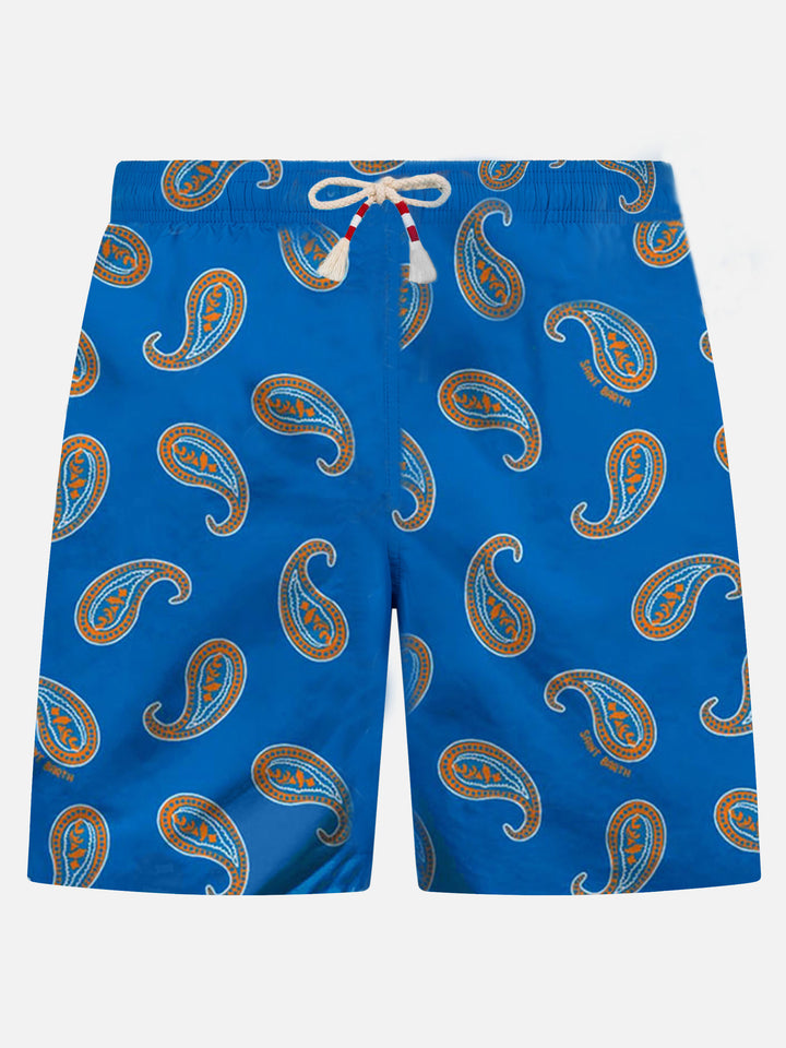 Man swim shorts with paisley print - MC2 Saint Barth