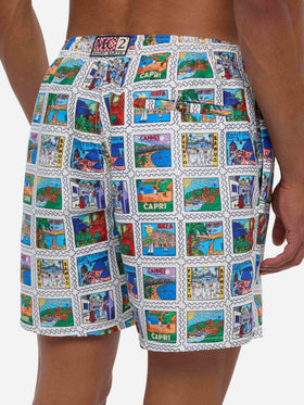 Man swim shorts with summer print | ALESSANDRO ENRIQUEZ SPECIAL EDITION