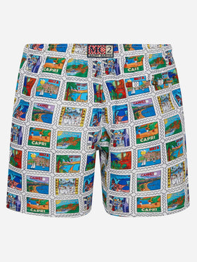 Man swim shorts with summer print | ALESSANDRO ENRIQUEZ SPECIAL EDITION