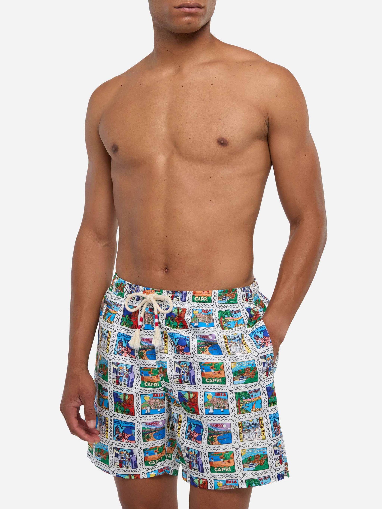 Man swim shorts with summer print | ALESSANDRO ENRIQUEZ SPECIAL EDITION