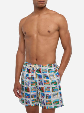 Man swim shorts with summer print | ALESSANDRO ENRIQUEZ SPECIAL EDITION