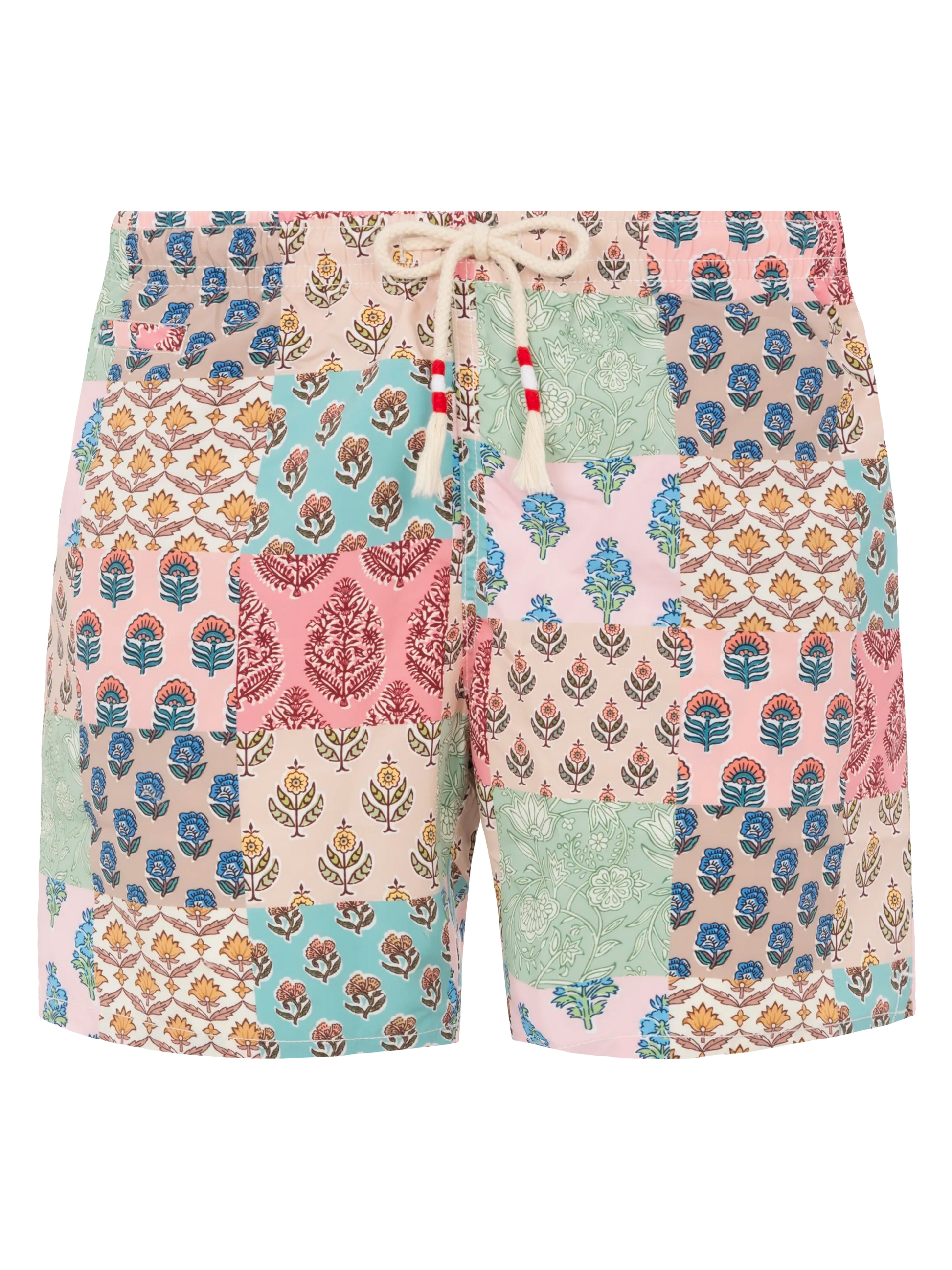 Mid-length swim-shorts Caprese with flower patch print - MC2 Saint Barth